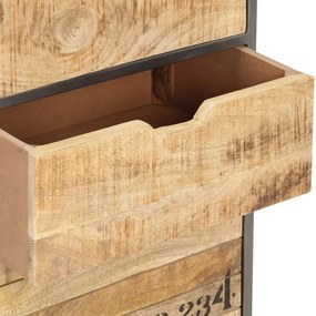 vidaXL Συρταριέρα 45 x 30 x 105 εκ. από Μασίφ Ξύλο Μάνγκο