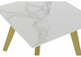 Βοηθητικό Τραπεζάκι DKD Home Decor Λευκό Χρυσό 60 x 60 x 48 cm
