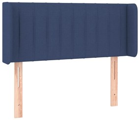 vidaXL Κεφαλάρι Κρεβατιού LED Μπλε 103x16x78/88 εκ. Υφασμάτινο
