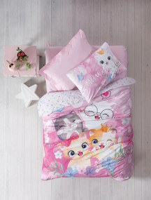 Παιδικό Σετ Σεντόνια MEOW Σετ σεντόνια μονά με λάστιχο: 170 x 240 + 100 x 200+30 + 1 μαξιλαροθήκη 50 x 70 εκ.