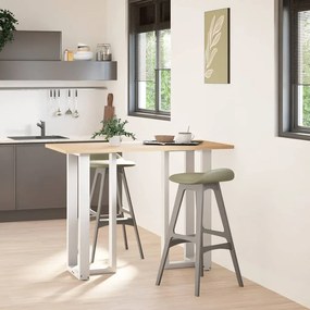 vidaXL Πόδια Τραπεζιού Μπαρ σε Σχήμα Τ, 2 τεμ. Λευκά 50x35x(100-101) εκ. Ατσάλι