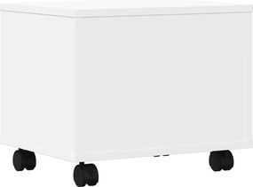 vidaXL Βάση Εκτυπωτή με Ρόδες Λευκή 41x32x34,5 εκ.