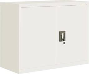 vidaXL Αρχειοθήκη Λευκή 90 x 40 x 70 εκ. από Ατσάλι