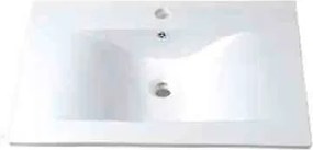 Drop Delta 75 Slim White Gloss 77x47 - Πάγκος με Νιπτήρα &amp; Καθρέπτη