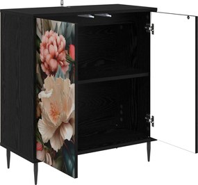 vidaXL Πλαϊνό γραφείο BORNE Μαύρη Δρυς 69 x 33 x 76 εκ.