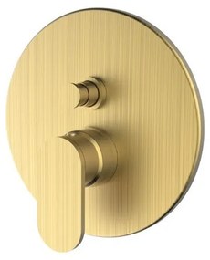 Armando Vicario Slim Brushed Gold Μίκτης Εντοιχισμού 2 Εξόδων με Εκτροπέα