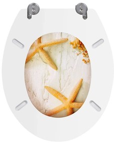 vidaXL Καλύμματα Λεκάνης με Καπάκια 2 τεμ. Σχέδιο Αστερίας MDF