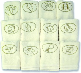 Πετσέτα με ζώδιο Προσώπου 50x100 Δίδυμοι Λευκό Viopros