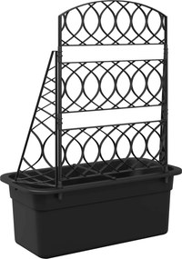 vidaXL Πλέγμα γλάστρας Ανθρακί 58 x 29 x 78 εκ. PP