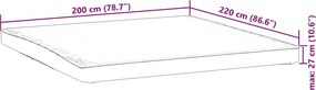 vidaXL Προστατευτικό στρώματος Λευκό 200x220 εκ. Αδιάβροχο