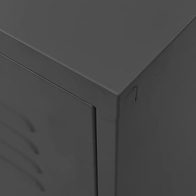 vidaXL Έπιπλο Τηλεόρασης Ανθρακί 105x35x50 εκ. από Ατσάλι