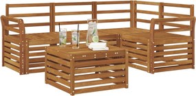 vidaXL Σειρά Καναπέ Εξωτερικού 5 pcs Φυσικό