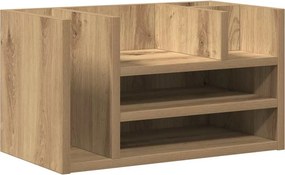 vidaXL Οργανωτής Γραφείου Μαύρη δρυς 44,5 x 24 x 25 εκ