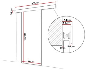 Συρόμενες πόρτες Atlanta 183, 40 kg, Άσπρο, Πλαστικοποιημένη μοριοσανίδα, Καθρέφτης, Αλουμίνιο | Epipla1.gr