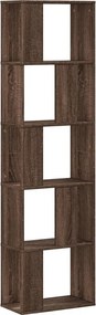 vidaXL Βιβλιοθήκη 5 Επιπέδων Καφέ Δρυς 45x23,5x162,5 εκ. Επεξεργ. Ξύλο