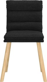 vidaXL Καρέκλες Τραπεζαρίας 4 τεμ. Μαύρες Υφασμάτινες