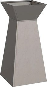 vidaXL Γλάστρα Πυλώνας 2 pcs Ασημί 35 x 35 x 73 εκ.