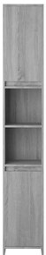 vidaXL Ντουλάπι Μπάνιου Γκρι Sonoma 30x30x183,5 εκ. Επεξεργασμένο Ξύλο