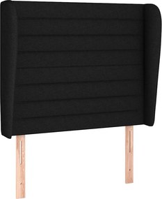 vidaXL Κρεβάτι Boxspring με Στρώμα Μαύρο 80 x 200 εκ. Υφασμάτινο