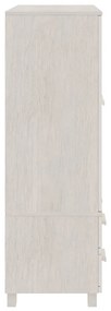 vidaXL Ντουλάπα HAMAR Λευκή 99 x 45 x 137εκ. από Μασίφ Ξύλο Πεύκου