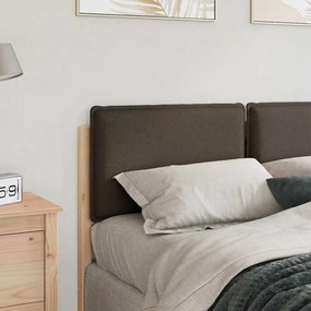 vidaXL Ταπετσαρισμένο κεφαλάρι Φυσικό και Ανοιχτό Γκρι 140 cm