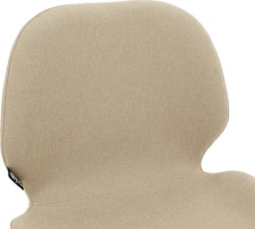 Σκαμπό bar Impel pakoworld μεταλλικό μαύρο-ύφασμα μπεζ