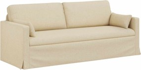 vidaXL Καναπές Κρεμ 198 x 78 x 80 εκ ύφασμα