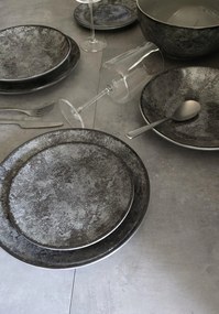 Σερβίτσιο Πιάτων Πορσελάνης Moon Shade Γκρι Oriana Ferelli  – Σετ 20τμχ