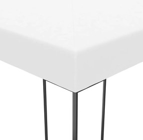 vidaXL Κιόσκι με Φωτάκια LED Λευκό 3 x 3 μ.