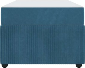 vidaXL Σκελετός Κρεβατιού με στρώμα Μπλε 80 x 200 cm ύφασμα