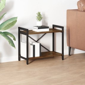 vidaXL Βιβλιοθήκη Καπνιστή δρυς 60 x 30 x 48.5 εκ Επεξεργασμένο ξύλο