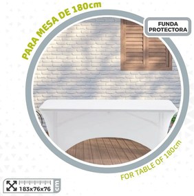 Προστατευτική Θήκη Aktive Λευκό 183 x 76 x 76 cm Τραπέζι Aξεσουάρ Oχημάτων Δρόμο (x6)