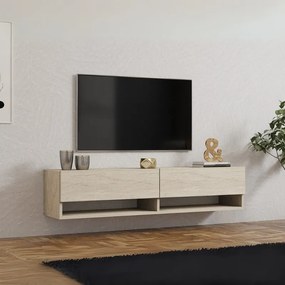 Megapap Έπιπλο Τηλεόρασης Επιτοίχιο Arges Travertine 140x29,6x30εκ.