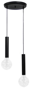 Φωτιστικό Οροφής Δίφωτο Heronia Minimal 34-0192 Black