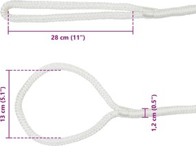 vidaXL Σχοινί Boat 12 mm 15 m Λευκό Πολυεστέρας