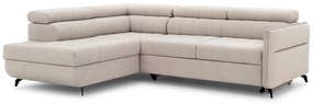 Γωνιακός καναπές/κρεβάτι Elaris L/ Κρεμ/ Αριστερή γωνία/ 351x97x203- BOG8756