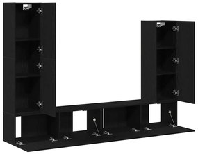 vidaXL Σετ επίπλου τηλεόρασης 6 pcs Μαύρη δρυς 30.5 x 30 x 110 εκ.