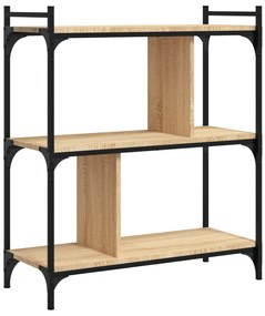vidaXL Βιβλιοθήκη 3 Επιπέδων Sonoma Δρυς 76 x 32 x 88 εκ. Επεξ. Ξύλο