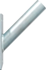 vidaXL Στήριγμα Σημαίας Ασημί 10,5 x 7,5 x 2,5 εκ Ατσάλι