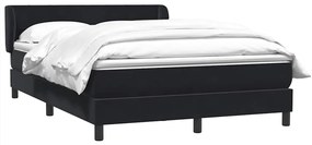 vidaXL Κρεβάτι Boxspring με Στρώμα Σκούρο Πράσινο 140x210εκ. Βελούδινο