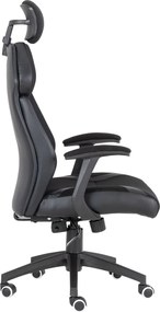 BF8300 Πολυθρόνα Γραφείου Διευθυντή, Microfiber Μαύρο PU Μαύρο   1τμχ