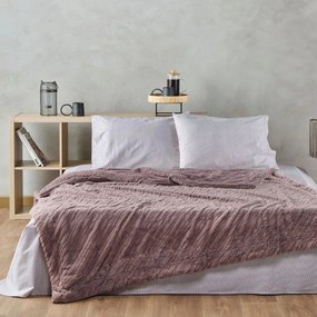 Κουβέρτα Lilibeth 20 Γούνινη Lilac Kentia King Size 260x230cm Οικολογική Γούνα
