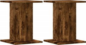 vidaXL Βάσεις Ηχείων 2Τεμ. Καπνιστή Δρυς 30x30x40εκ Επεξεργασμένο Ξύλο