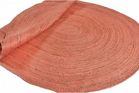 Οβάλ Χαλί Καλοκαιρινό (110x170) Polcarpet Jute Plain Coral