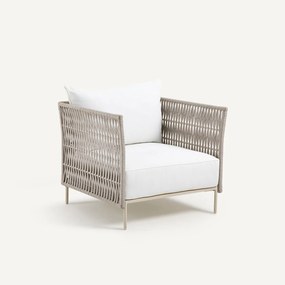 Πολυθρόνα κήπου με πλεκτούς ιμάντες, Leandra