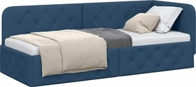 vidaXL Κρεβάτι Γωνίας Μπλε 80 x 200 cm ύφασμα