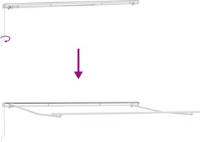 vidaXL Αναδιπλούμενη τέντα Πράσινο και Λευκό 400 x 300 εκ