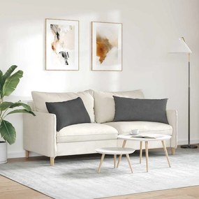 vidaXL Μαξιλάρι Καναπέ 2 pcs Σκούρο Γκρι 80 x 40 cm