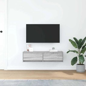 vidaXL Κονσόλα Τηλεόρασης Γκρι Σονομά 100x31x25,5 εκ Επεξεργασμένο Ξύλο