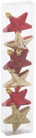 Χριστουγεννιάτικα Στολίδια (Σετ 6τμχ) A-S Stars Gold/Red 148500A